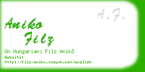 aniko filz business card